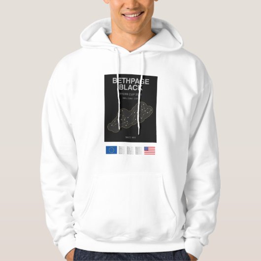 Minimalist Bethpage Black Ryder Cup Line Print Tee Hoodie (Voorkant)