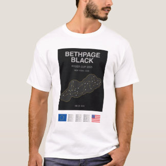 Minimalist Bethpage Black Ryder Cup Line Print Tee T-shirt