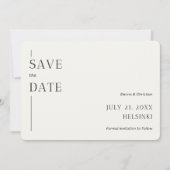 Minimalist Bewaar de Date Kaart Invitation (Voorkant)