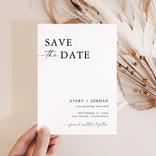 Minimalist Bewaar de datum, Boho Bewaar de datum Kaart