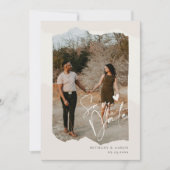 Minimalist Bewaar de datum, Boho foto bruiloft Save The Date (Voorkant)
