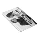 Minimalist Bewaar de datum eenvoudige trouwfoto Magneet (Rechterzijde)