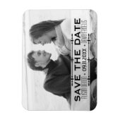 Minimalist Bewaar de datum eenvoudige trouwfoto Magneet (Verticaal)