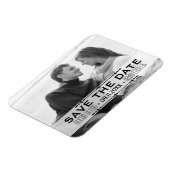 Minimalist Bewaar de datum eenvoudige trouwfoto Magneet (Linkerzijde)