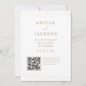 Minimalist Bewaar de datum Faux Gold & Foto Save The Date (Achterkant)