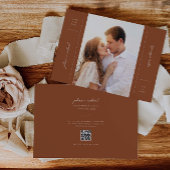 Minimalist Bewaar de datum Foto Aankondiging Kaart