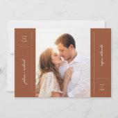 Minimalist Bewaar de datum Foto Aankondiging Kaart (Voorkant)