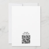 Minimalist Bewaar de datum Foto Eenvoudige QR Code Kaart (Achterkant)
