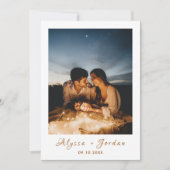 Minimalist Bewaar de datum Kalender Sjabloon Foto Kaart (Voorkant)