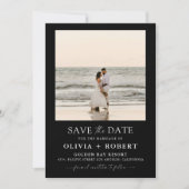 Minimalist Bewaar de datum met fotokaart Save The Date (Voorkant)