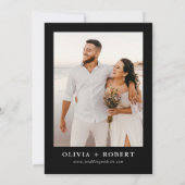 Minimalist Bewaar de datum met fotokaart Save The Date (Achterkant)