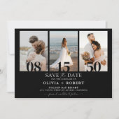 Minimalist Bewaar de datum met fotokaart Save The Date (Voorkant)