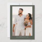 Minimalist Bewaar de datum met fotokaart Save The Date (Achterkant)