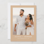 Minimalist Bewaar de datum met fotokaart Save The Date (Achterkant)