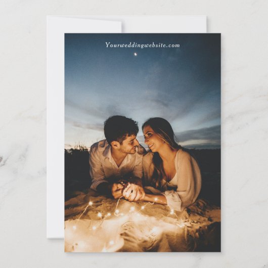 Minimalist Bewaar de datum Sjabloon foto Kaart (Achterkant)