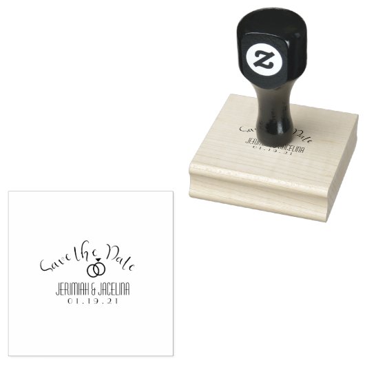 Minimalist Bewaar de trouwring Rubberstempel (Gestempeld)