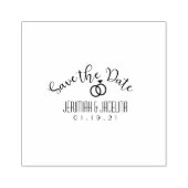 Minimalist Bewaar de trouwring Rubberstempel (Afrduk)