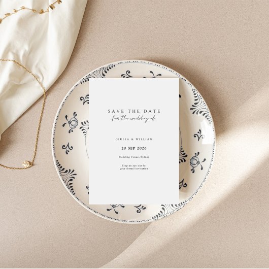 Minimalist Bewaar de uitnodiging voor de datum met