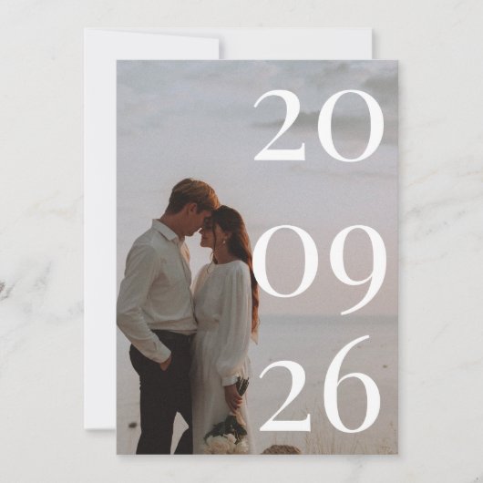 Minimalist Bewaar de uitnodiging voor de datum met (Voorkant)