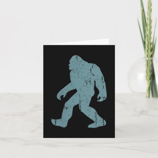 Minimalist Bigfoot Cket Logo Sasquatch Cryptid Coo Kaart (Voorkant)