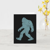 Minimalist Bigfoot Cket Logo Sasquatch Cryptid Coo Kaart (Gele Bloem)