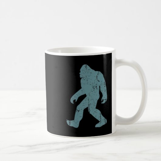 Minimalist Bigfoot Cket Logo Sasquatch Cryptid Coo Koffiemok (Rechts)