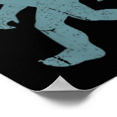 Minimalist Bigfoot Cket Logo Sasquatch Cryptid Coo Poster (Hoek)