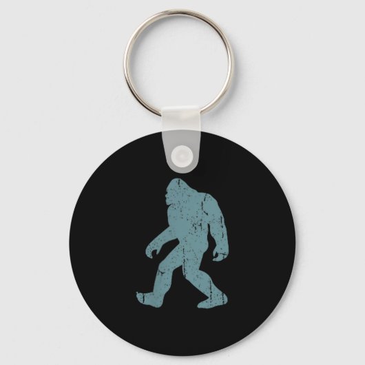 Minimalist Bigfoot Cket Logo Sasquatch Cryptid Coo Sleutelhanger (Voorkant)