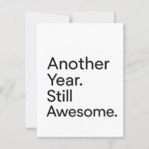 Minimalist Birthday Card for Adults