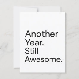 Minimalist Birthday Card for Adults Briefkaart