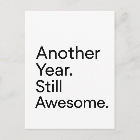 Minimalist Birthday Card for Adults Briefkaart (Voorkant)