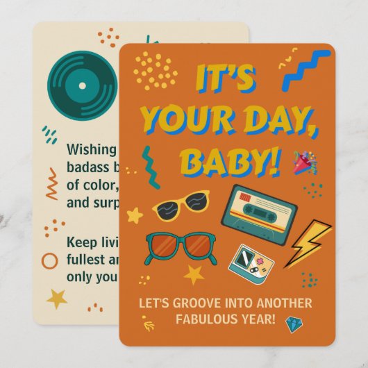 Minimalist Birthday - Elegant Modern Party Card Kaart (Voorkant / Achterkant)