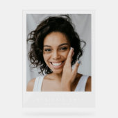 Minimalist Birthday Party Photo Welcome Acryl Bord (Voorkant)