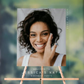 Minimalist Birthday Party Photo Welcome Acryl Bord (Neutraal)