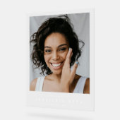 Minimalist Birthday Party Photo Welcome Acryl Bord (Hoek)