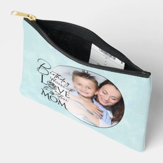 Minimalist Birthday Photo Frame Calligraphy Mom Etui (Open)