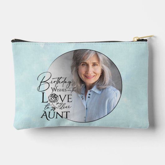 Minimalist Birthday Typography Photo frame Aunt Etui (Achterkant)