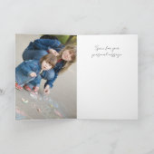 Minimalist Birthday Typography Photo frame Aunt Kaart (Binnen)