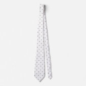 Minimalist Bitcoin Polka Dot Necktie (White) Stropdas (Voorkant)