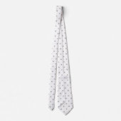Minimalist Bitcoin Polka Dot Necktie (White) Stropdas (Achterkant)