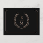 Minimalist Black And Blush Wedding Save The Date Aankondigingskaart (Achterkant)