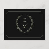 Minimalist Black and Sage Wedding Save The Date Aankondigingskaart (Achterkant)