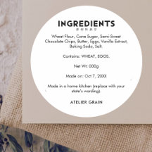 Minimalist Black and White Bakery Ingredient