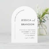 minimalist black and white calligraphy kaart (Staand voorkant)