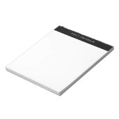 Minimalist Black and White Elegant Monogram Notitieblok (Linkerzijde)