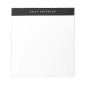 Minimalist Black and White Elegant Monogram Notitieblok (Voorkant)