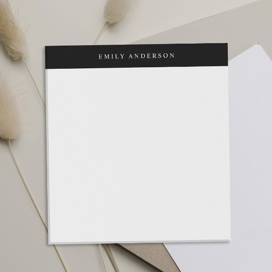 Minimalist Black and White Elegant Monogram Notitieblok