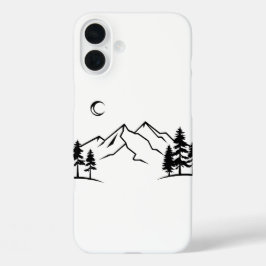 Minimalist Black and White Mountain Phone Case