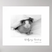 Minimalist Black and White Photo Caption Poster (Voorkant)