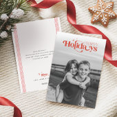 Minimalist Black and White Photo Retro Christmas Feestdagenkaart